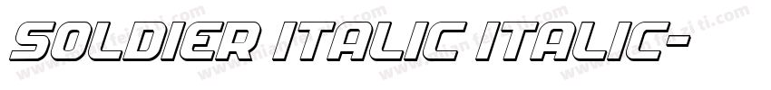 Soldier Italic Italic字体转换